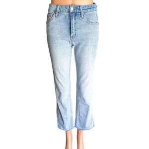 POPSUGAR Light Blue Raw Edge Hem Denim Jeans ~ Women's Size 6